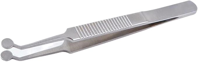 Round and Flat Glass Eye Stick & Round Tip Horizontal Handle Tweezer
