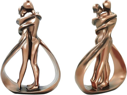2* Pinkish Bronze Painted Resin Made