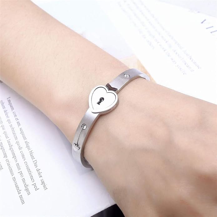 silver heart bangle