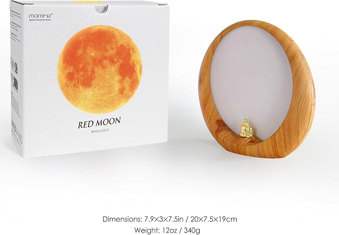 Wood Grain-Red Moon