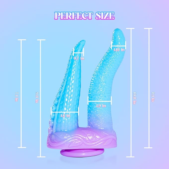 Blue Pink-double Ended Monster Dildo