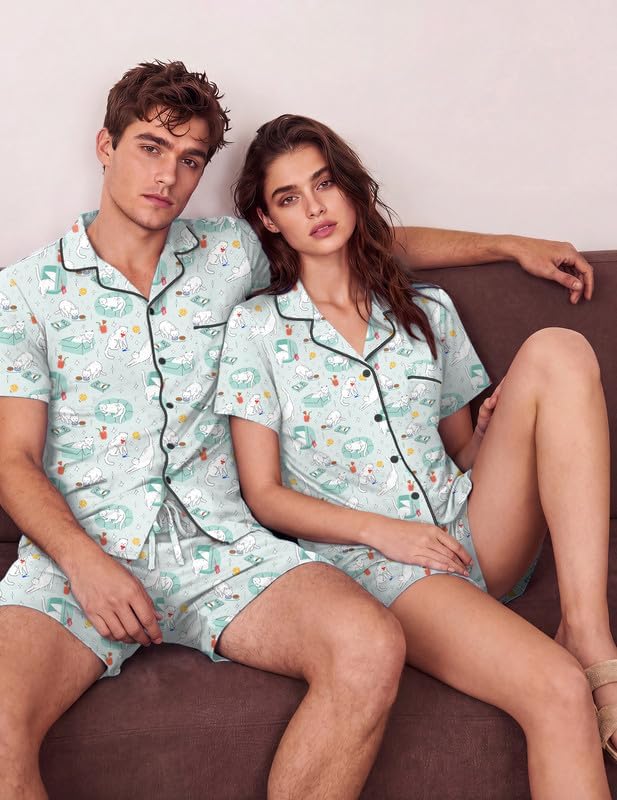 Light Blue Cat Print