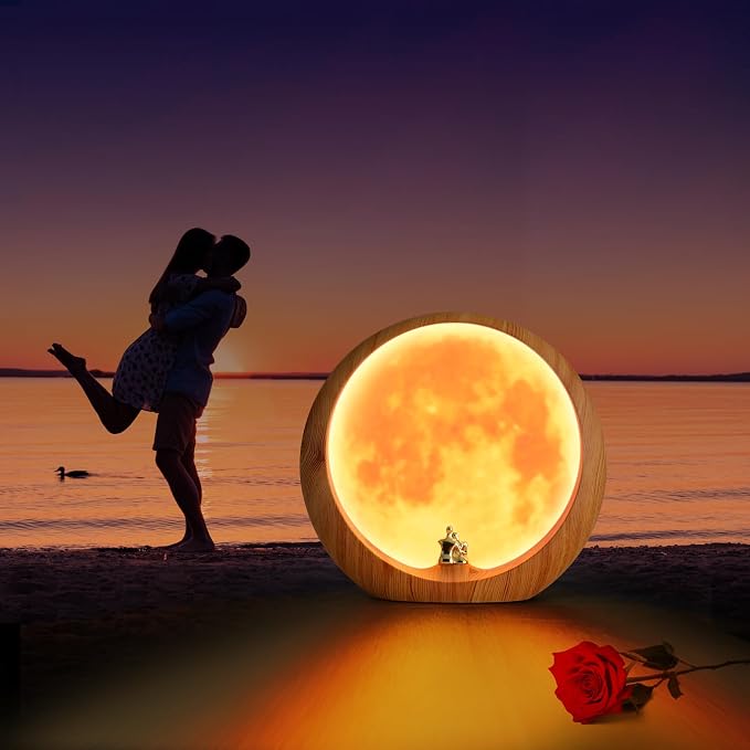 Wood Grain-Red Moon