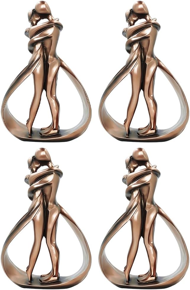 4* Pinkish Bronze Painted Resin Made
