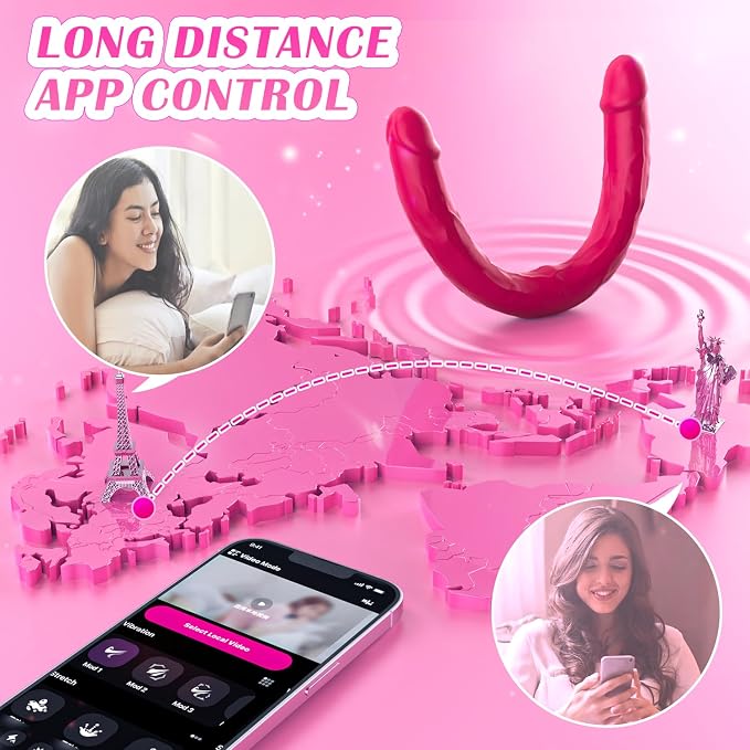 Pink-double Dildo Vibrator