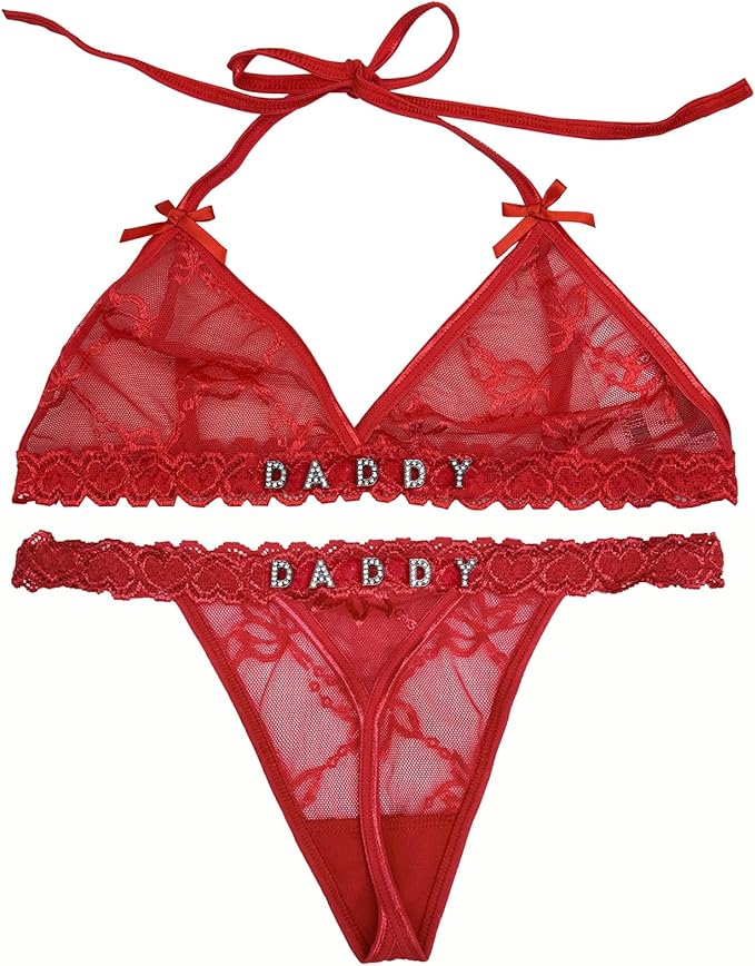 Red Bra Set XL Dad