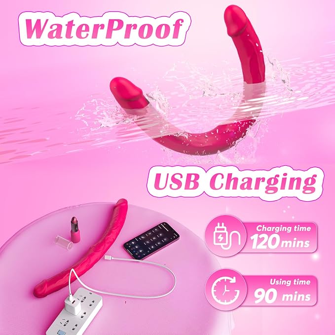 Pink-double Dildo Vibrator