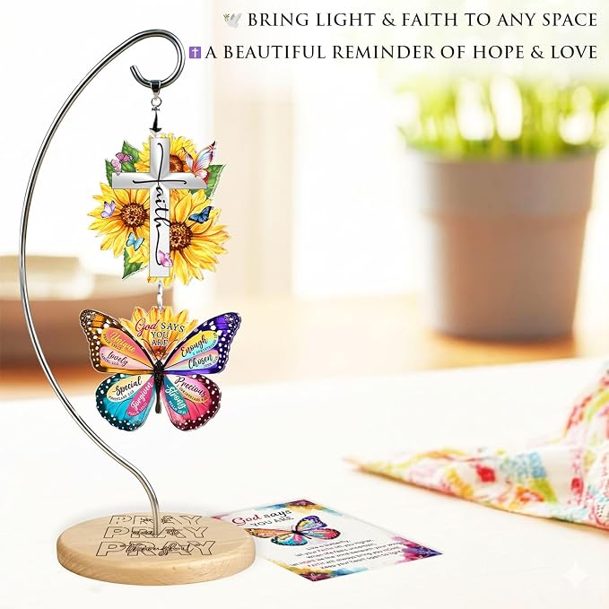 01 - Cross Faith Sunflower Butterfly God Says