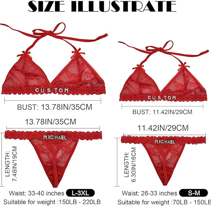 Red Bra Set XL Dad