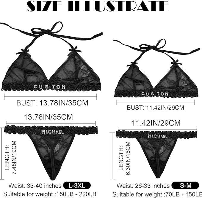 Black Bra Set M