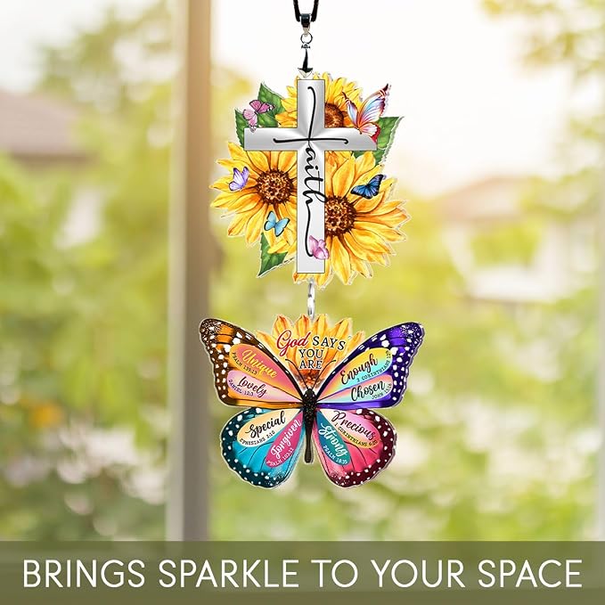 01 - Cross Faith Sunflower Butterfly God Says