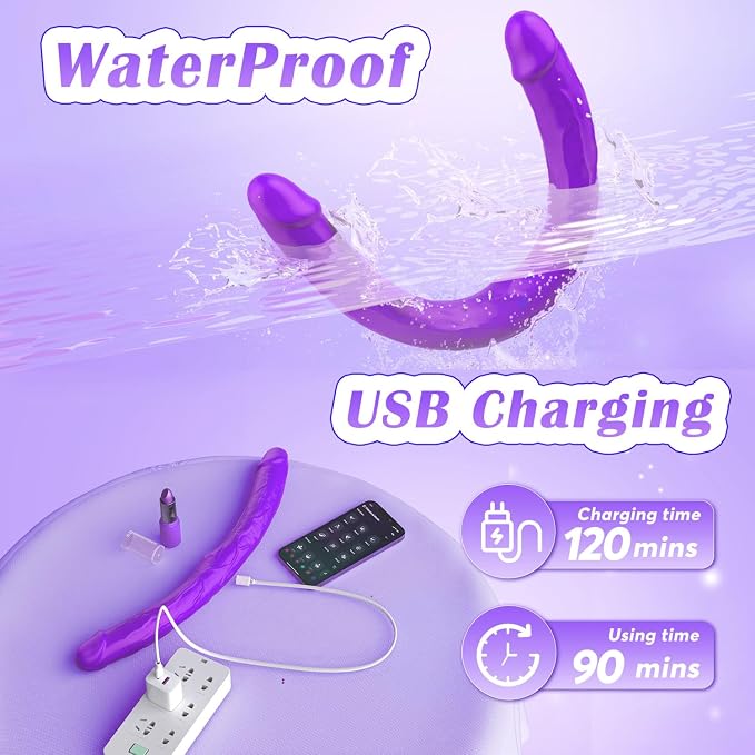 Purple-double Dildo Vibrator