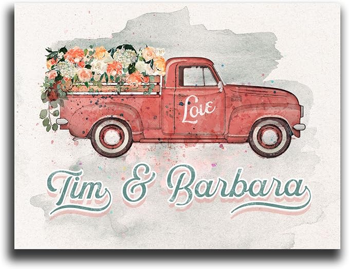 7 - Romantic Red Truck